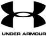 Under Armour logo in black displays in logo carousel featuring world-class client companies of Angela V. Fox Coaching.