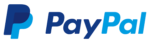 PayPal logo in dark blue and medium blue displays in logo carousel featuring world-class client companies of Angela V. Fox Coaching.