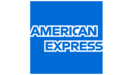 American Express logo in blue displays in logo carousel featuring world-class client companies of Angela V. Fox Coaching